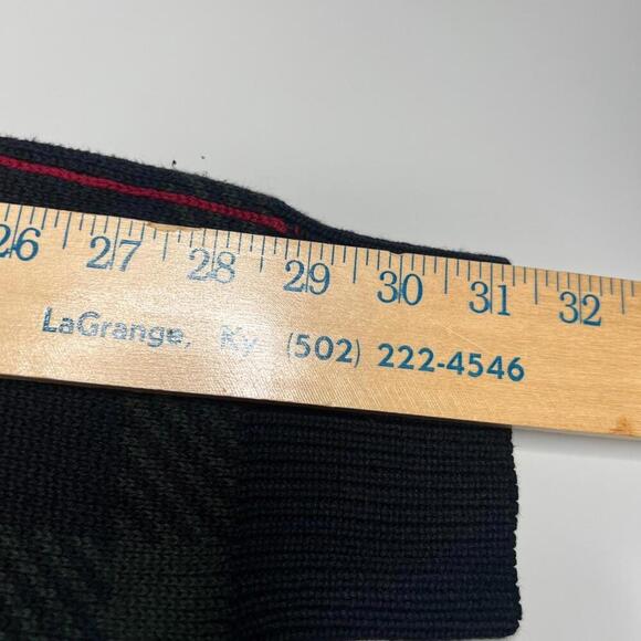 Vintage Woods & Gray Plaid Cotton Sweater Men’s Size L Black Green Red 90s Style - Picture 3 of 11